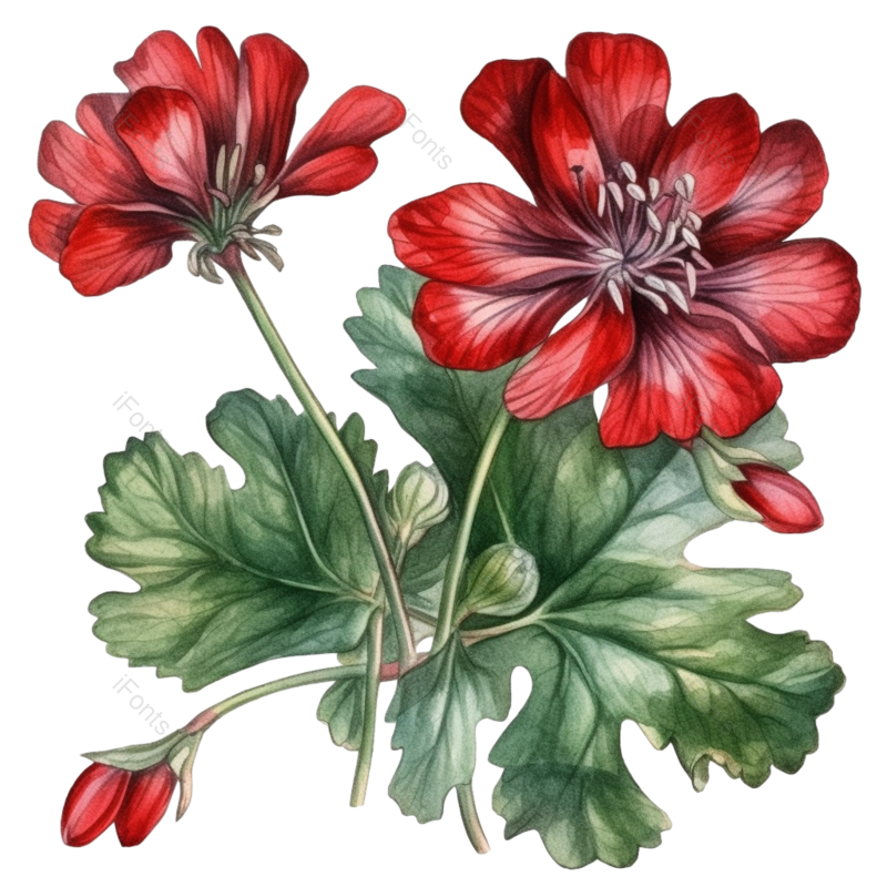 花卉插画图片,元素,PNG,免抠素材